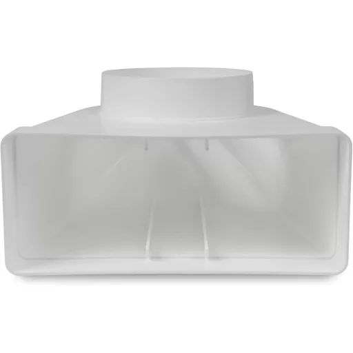 Repa Market Racord conductă plată-rotundă 90° 220x90mm - Diametru 125mm Ventilație Aer Condiționat Încălzire Răcire Plastic