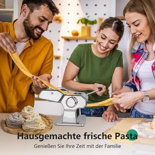 YASHE Rozsdamentes Tésztakészítő Gép 7 Fokozatú Vastagságbeállítással