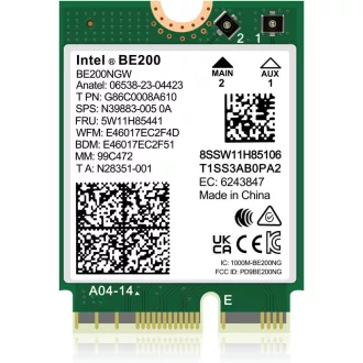   Bezdrôtová karta NICGIGA Intel BE200 WiFi 7, Bluetooth 5.4, 5800Mbps M.2/NGFF, kompatibilná s Windows 10/11, AMD nepodporované