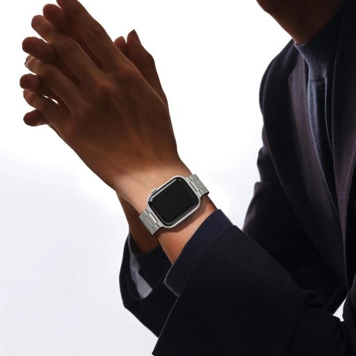 Brățară metalică OULUOQI Apple Watch 38-49mm oțel inoxidabil unisex