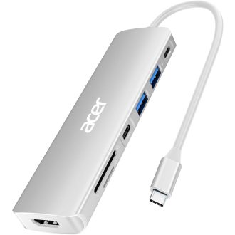   Acer 7 az 1-ben USB-C Hub HDMI 4K, 100W töltés, SD kártyaolvasó