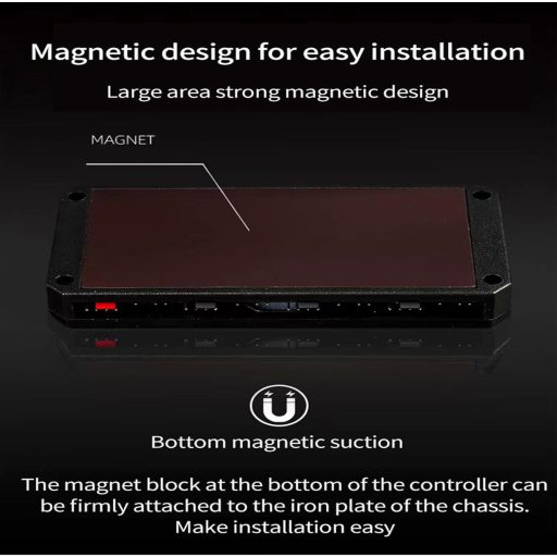TZMRIT 2-in-1 ARGB PWM ventilátor hub kontrollerrel, 18 port, fehér