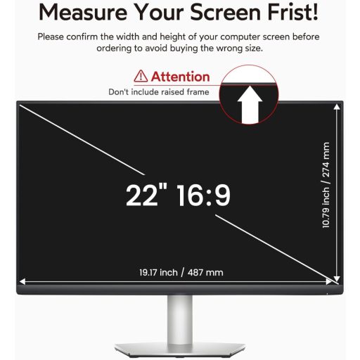 BERSEM 22 Inch Monitorszűrő Privátszűrő Kékfény Szűrő Anti-Glare