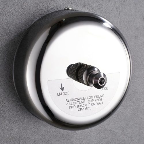 Uscător de rufe retractabil de perete KIAYOO - 2,8 m cu cablu din oțel SUS304, capacitate de încărcare 15 kg, pentru utilizare la interior și exterior, pentru baie, balcon, spălătorie