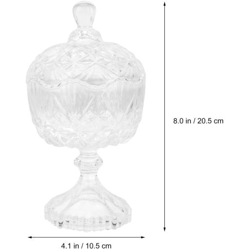 TOVINANNA Recipient rotund din sticlă pentru prăjituri cu capac - Bonbonieră transparentă, cutie decorativă de depozitare pentru bucătărie, pentru dulciuri, 4,5L