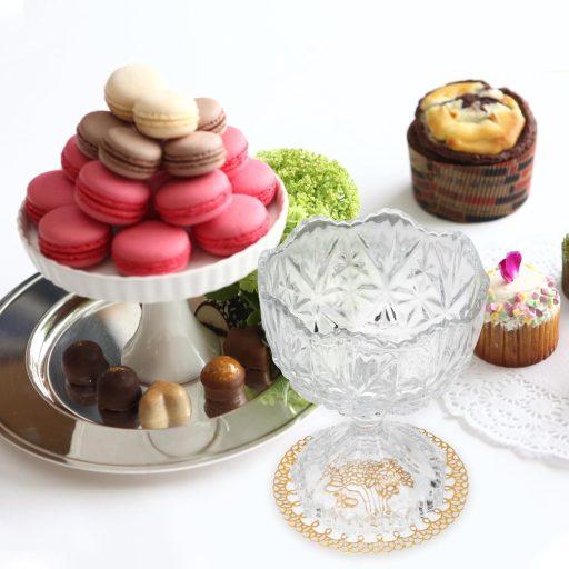 TOVINANNA Recipient rotund din sticlă pentru prăjituri cu capac - Bonbonieră transparentă, cutie decorativă de depozitare pentru bucătărie, pentru dulciuri, 4,5L