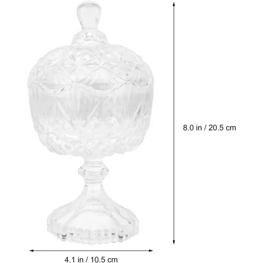 TOVINANNA Recipient rotund din sticlă pentru prăjituri cu capac - Bonbonieră transparentă, cutie decorativă de depozitare pentru bucătărie, pentru dulciuri, 4,5L