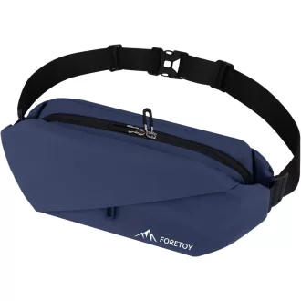   FORETOY Unisex Övtáska Kulacstartóval - Vízálló Crossbody Táska Futáshoz, Túrázáshoz, Kerékpározáshoz, Nagy Kapacitású Válltáska, Sötétkék