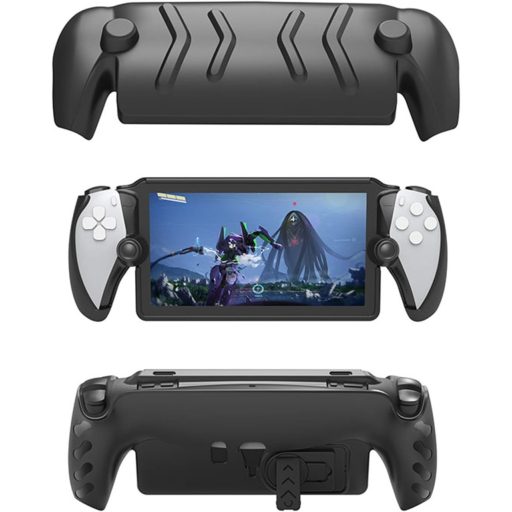 NUHFUFA Crna Zaštitna Maskica s Odvojivim Prednjim Poklopcem za Portal 2023, Potpuna Zaštita i Držač