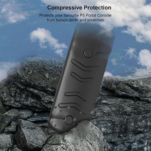 NUHFUFA Crna Zaštitna Maskica s Odvojivim Prednjim Poklopcem za Portal 2023, Potpuna Zaštita i Držač