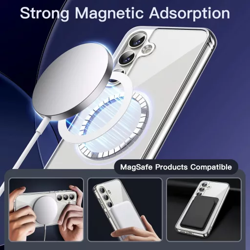 JETech Samsung Galaxy S24 5G mágneses tok, MagSafe kompatibilis, ütésálló