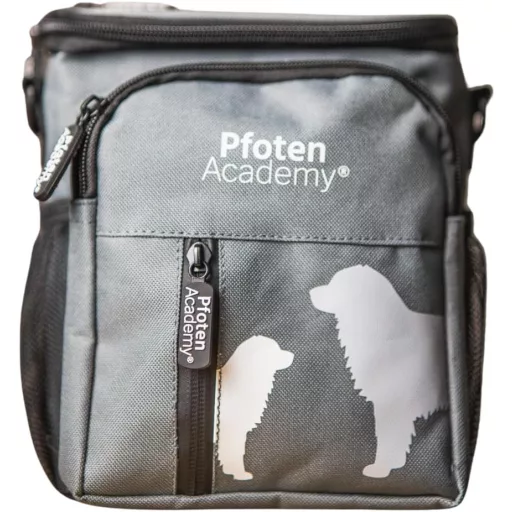 Pfoten Academy odmeňovacie vrecko na výcvik psov s dávkovačom vrecúšok a ramenným popruhom