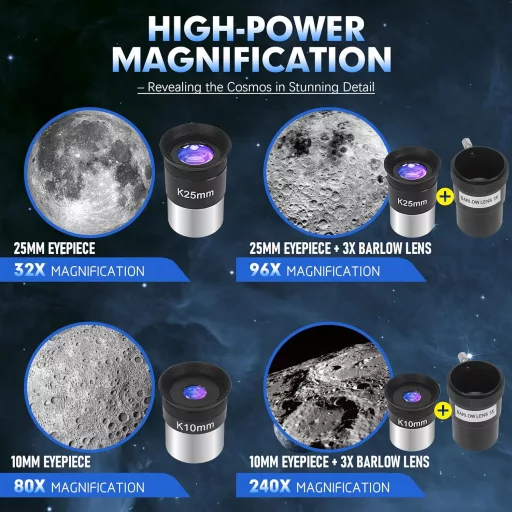 MEEZAA 90mm Refraktor Teleszkóp 800mm Csillagászati Megfigyeléshez
