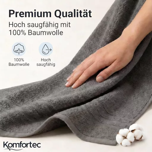 Komfortec 2 db szauna fürdőlepedő 80x200 cm 100% pamut antracit/ezüst