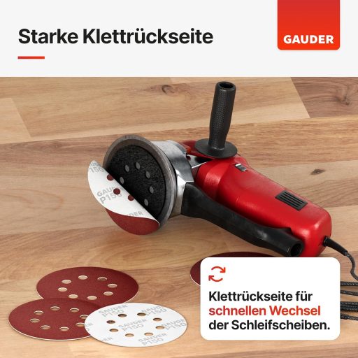 Disc abraziv cu scai GAUDER 125mm P40, 50 bucăți, pentru șlefuitor excentric