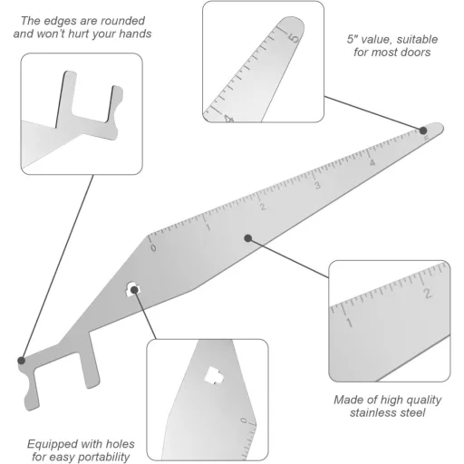 SRJQXH Instrument de deschidere a ușilor din oțel inoxidabil - Instrument universal de forțare a încuietorilor pentru pompieri, polițiști și paramedici - Design ergonomic, ușor de transportat