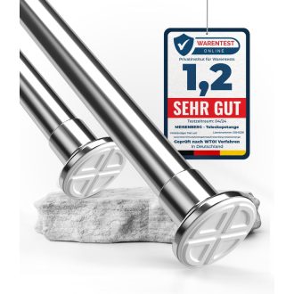   MEISENBERG Teleszkópos Zuhanyfüggöny Rúd 90-160 cm Ezüst, Fúrás Nélkül