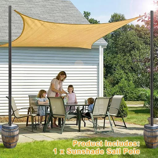Stâlp Telescopic Cort TALITARE 366cm - Stâlp de Rezervă din Oțel Inoxidabil pentru Corturi, Prelațe, Copertine și Parasolare - Gri