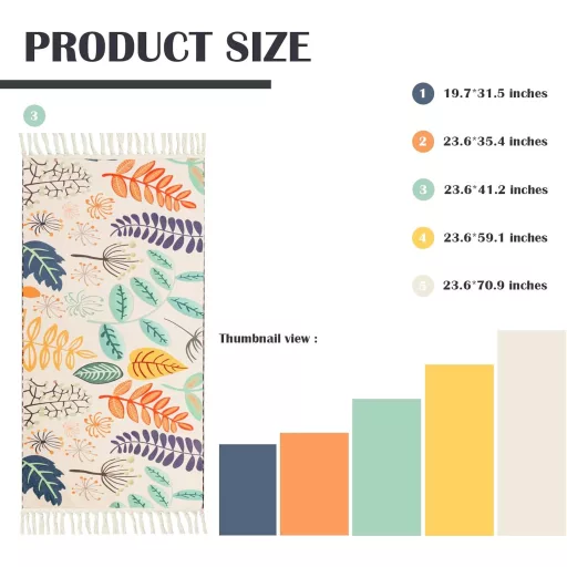 Covor Vintage Floral Lavabil Terafeels, 60x120cm, Pentru Living, Dormitor, Bucătărie