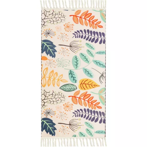 Covor Vintage Floral Lavabil Terafeels, 60x120cm, Pentru Living, Dormitor, Bucătărie