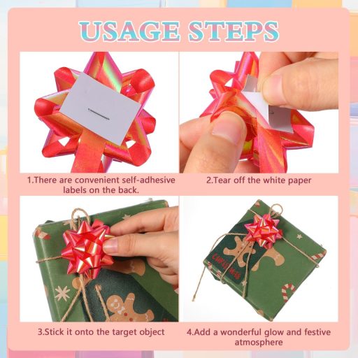 Operitacx veľká súprava 70 darčekových mašlí – vianočné balenie