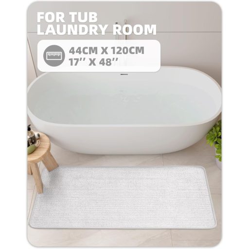 COLOR&GEOMETRY protuklizni kupaonski tepih 44x120 cm, mekani, perivi kupaonski tepih