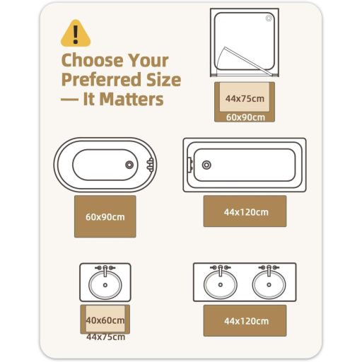 COLOR&GEOMETRY csúszásmentes fürdőszobai szőnyeg 44x120 cm, puha, mosható fürdőszőnyeg