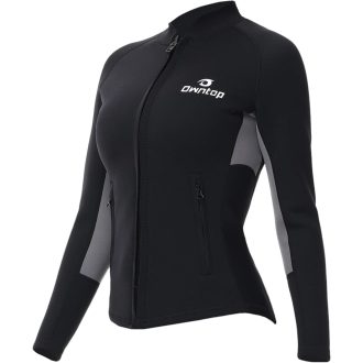   Owntop Neoprén Wetsuit Felső 2mm Hosszú Ujjú Férfi Női Vízálló Dzseki YKK Cipzárral
