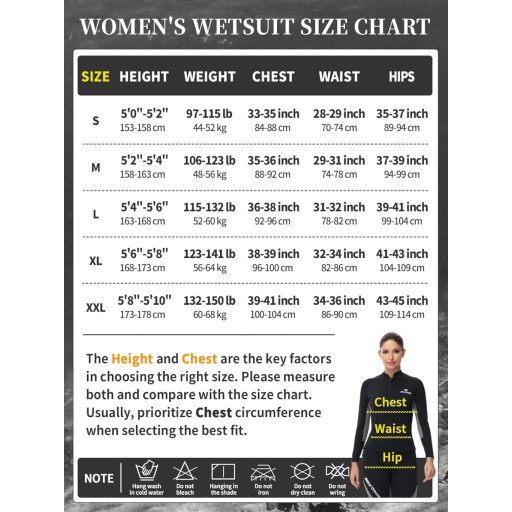 Owntop Neoprén Wetsuit Felső 2mm Hosszú Ujjú Férfi Női Vízálló Dzseki YKK Cipzárral