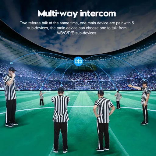 EJEAS V6C Bluetooth Interkom Slušalice za nogometne/rukometne suce 800m 2 kom
