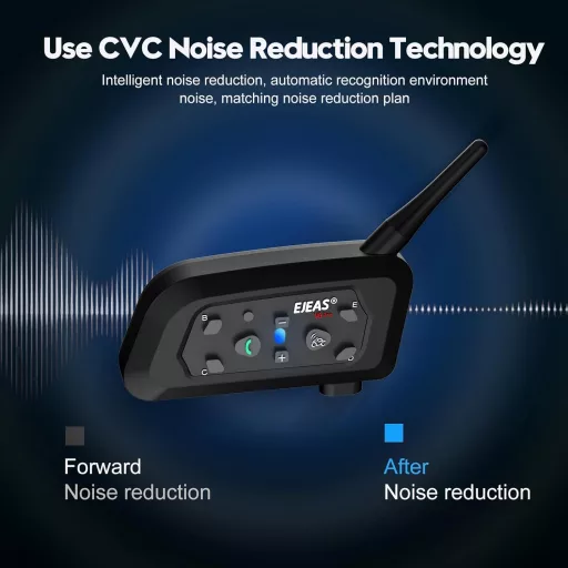 EJEAS V6C Bluetooth Intercom Fejhallgató Futball Kézilabda Bíróhoz 800m 2db