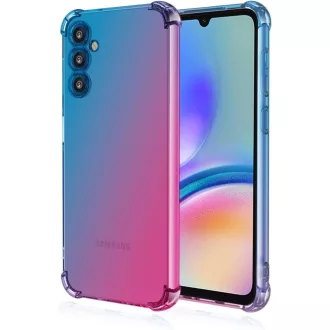   HONLEN Samsung Galaxy A55 5G tok, átlátszó gradiens TPU szilikon, kék-rózsaszín