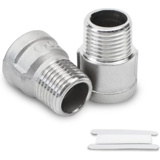   Bwintech 2 db 3/4" BSP Menetes Rozsdamentes Acél Átalakító - Hatlapfejű Szűkítő Csatlakozó Gáz és Folyadék Vezetékekhez