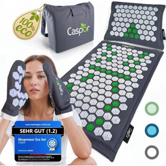   Set covoraș de acupresură Caspor cu pernă, mănușă și geantă pentru ameliorarea durerii