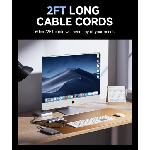 Aceele USB-C Hub 10Gbps 4 Port 100W tápellátás MacBook Pro/Air iPad Pro laptophoz