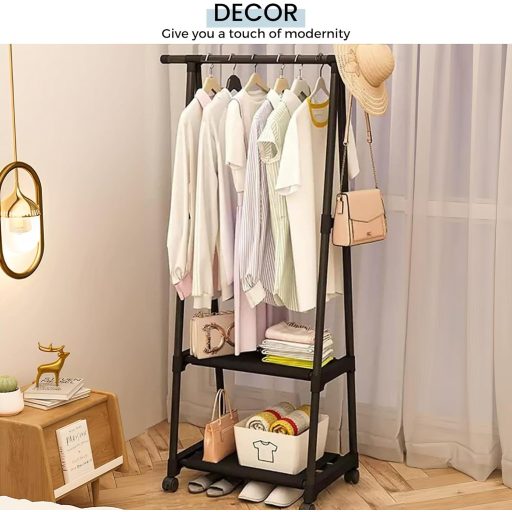 MAGIC SELECT Háromszögletű Ruhaállvány 2 Szövetpolccal és Felső Rúddal