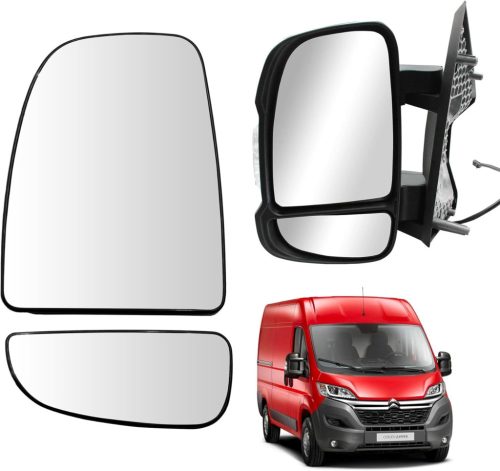 Convitex Fűthető Bal Oldali Tükörüveg Fiat Ducato, Peugeot Boxer, Citroen Jumper, Opel Movano C (2006-tól) Gépjárművekhez, Konvex Csere Tükö