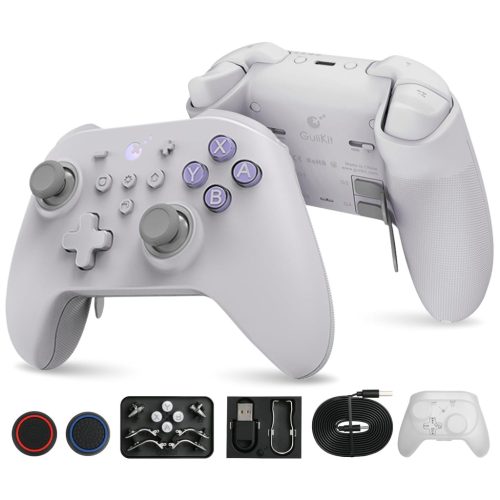 Controller Bluetooth GuliKit KK3 Max - Joystick cu efect Hall, Declanșatoare Ajustabile, Paddle-uri Interschimbabile, Compatibil Switch/OLED/PC, Anti-Drift