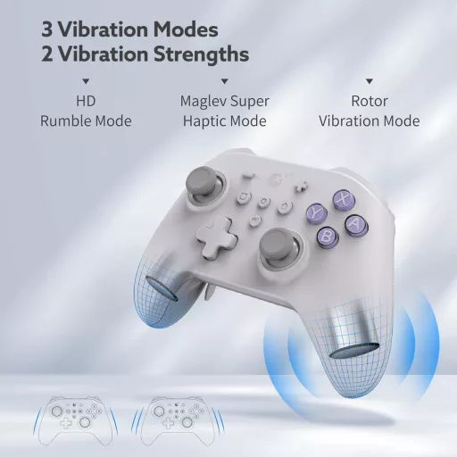 GuliKit KK3 Max Bluetooth Ovládač - Hallove joysticky, Nastaviteľné spúšte, Vymeniteľné páčky, Kompatibilný s Switch/OLED/PC, Bez driftu