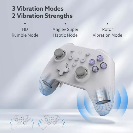 GuliKit KK3 Max Bluetooth Kontroller - Hall Effekt Joystick, Állítható Ravaszok, Cserélhető Paddlek, Switch/OLED/PC Kompatibilis, Drift-ment
