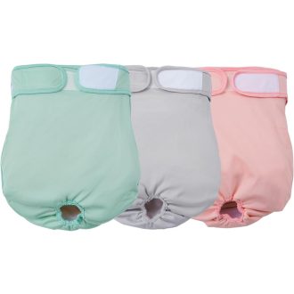   Avont 3 db Újrahasználható Kutyapelenka Szett, Nagyon Nedvszívó Mosható Higiénikus Bugyi Nőstény Kutyáknak