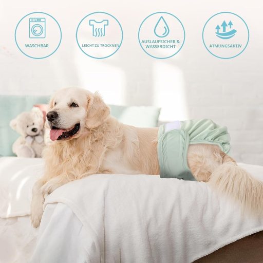 Avont 3 db Újrahasználható Kutyapelenka Szett, Nagyon Nedvszívó Mosható Higiénikus Bugyi Nőstény Kutyáknak