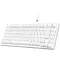 Tastatură Mecanică A.JAZZ AK820 75% TKL, Hot-Swap, Switch-uri Albastre, Gasket Mount, Albă