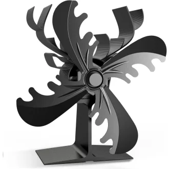   Behozel 4-lopatkový ventilátor na kachle, bez potreby napájania, tichá prevádzka, efektívne rozptýlenie tepla