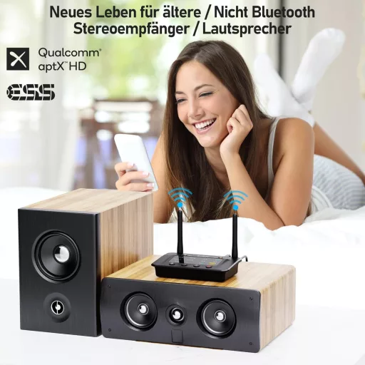 Bluetooth 5.3 vysielač a prijímač 1Mii B03Pro pre 2 slúchadlá, HiFi adaptér s DAC prevodníkom