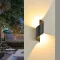 SANSHI LED Fali Lámpa 10W IP65 Vízálló Kültéri Beltéri Világítás 3000K Meleg Fehér Modern Fel-Le Irányú Kert Erkély Terasz