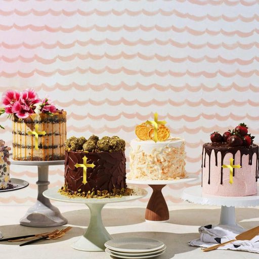 ALEGRE Set ukrasa za tortu Zlatni Križ - 8x11 cm, 4 kom Akrilni ukrasi za Krštenje, Prvu Pričest, Vjenčanje, Baby Shower, za Dječake i Djevojčice