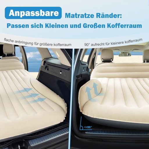 Ciremiv Autós Felfújható Matrac - Szivárgásmentes Kempingágy SUV-ba, Kisbuszba, 300kg Teherbírás, Elektromos Pumpával és Kiegészítőkkel