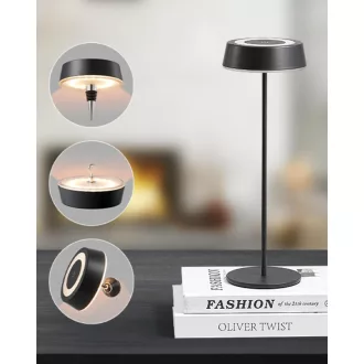   EDISHINE Wireless Éjjeli Lámpa Mágneses Töltéssel, Dimmer, IP54 Vízálló