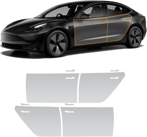 FDAIUN TPU Fólia Tesla Model 3 Lökhárító és Fényszóró Védelem - Átlátszó Karosszériavédő Fólia 2020-2023 Modellekhez, Karcálló, UV-álló